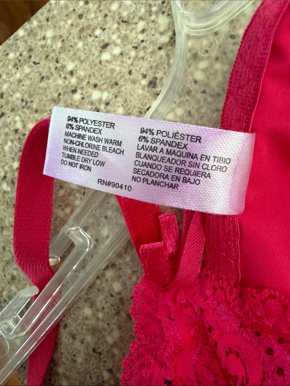Fuchsia Lace-Trim Slip Dress with Adjustable Straps - Picture 7 of 7
